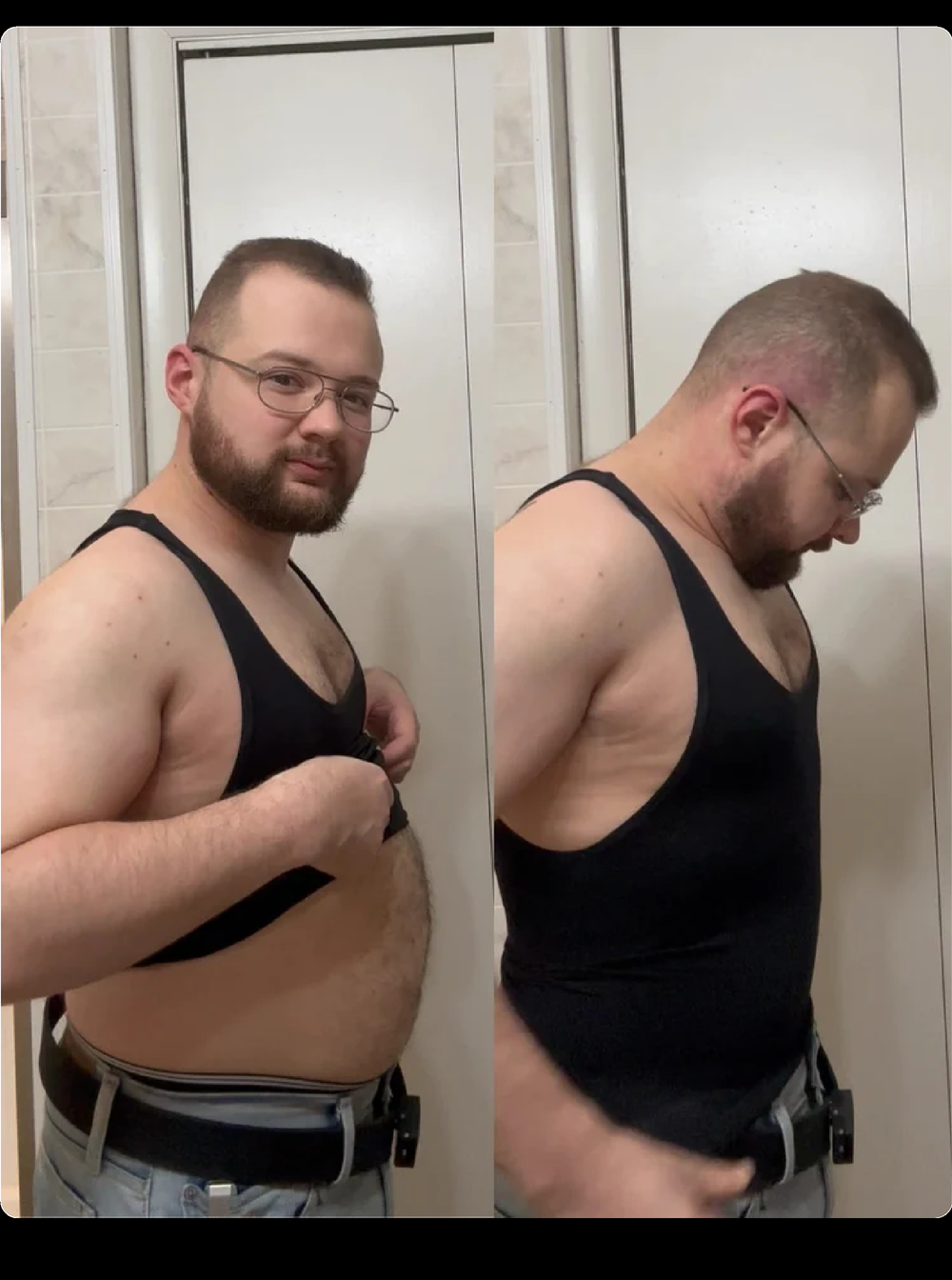 João antes e depois de vestir a TitanFit