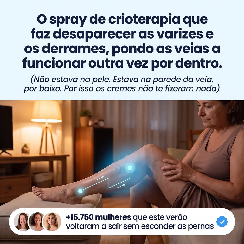 Spray de crioterapia que põe as veias a funcionar outra vez por dentro