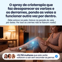 Spray de crioterapia que põe as veias a funcionar outra vez por dentro