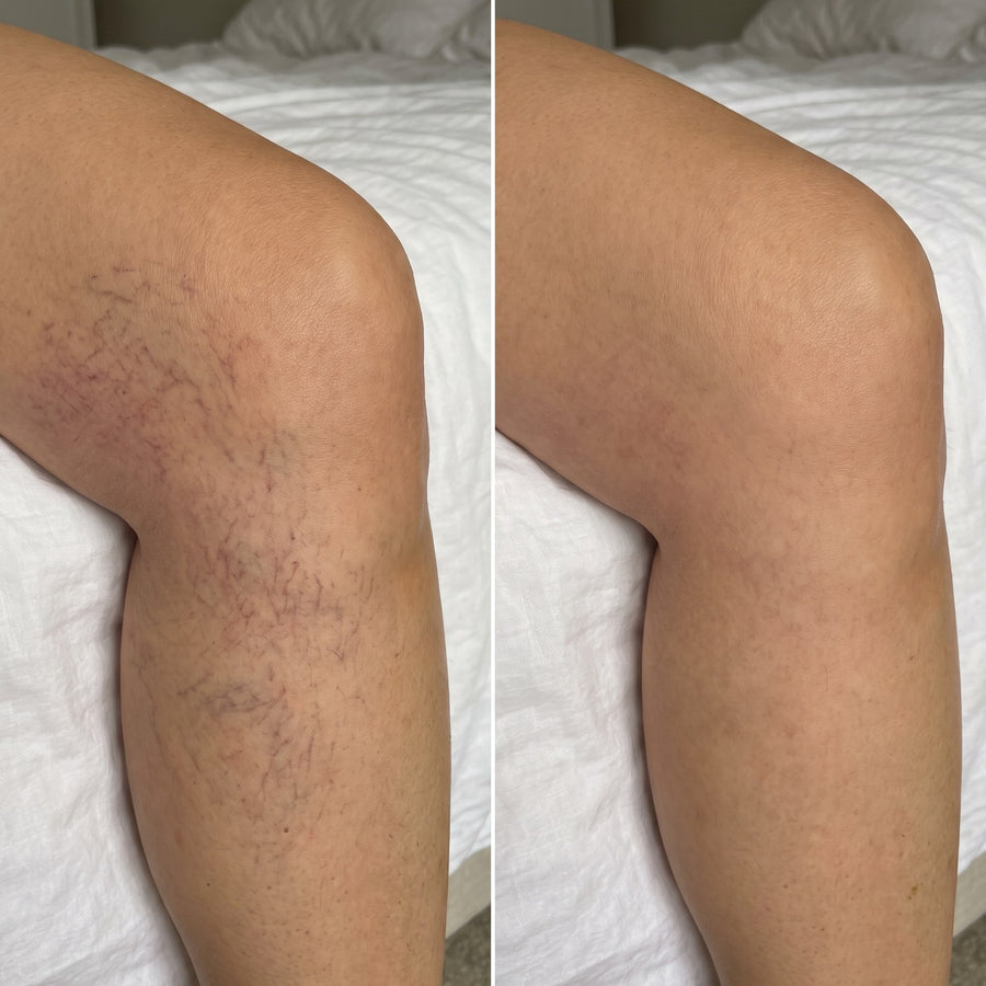 Vê como as tuas pernas passam de “cansadas e cheias de derrames” a