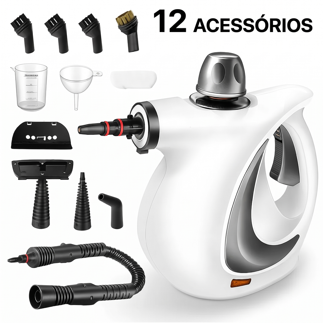 Máquina de limpeza a vapor VaporPro com 12 acessórios incluídos
