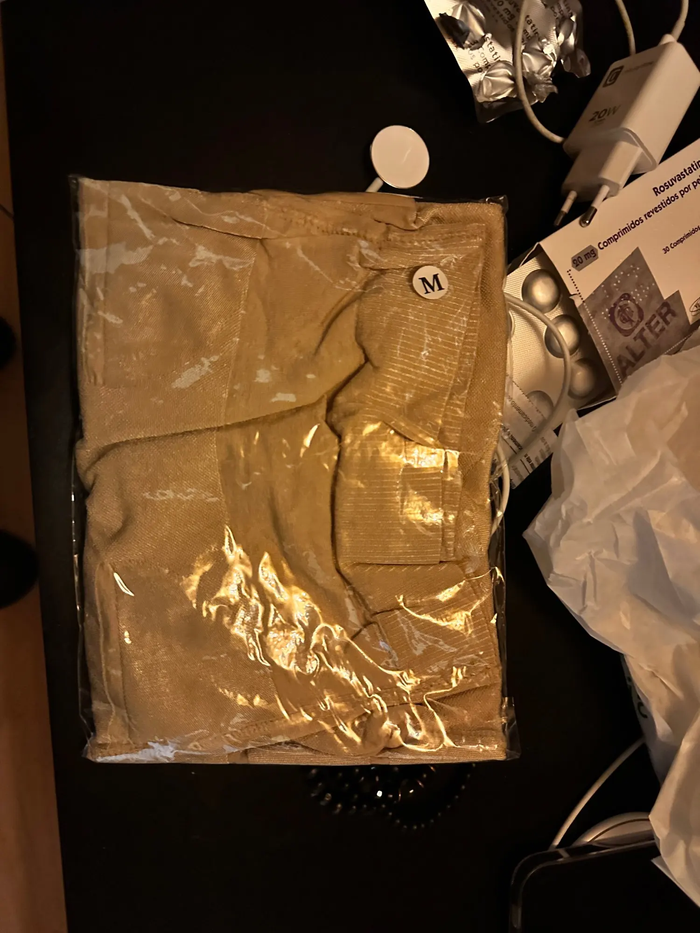 Foto de cliente com a encomenda