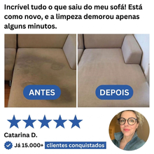 Testemunho Catarina D. — antes e depois do sofá com VaporPro